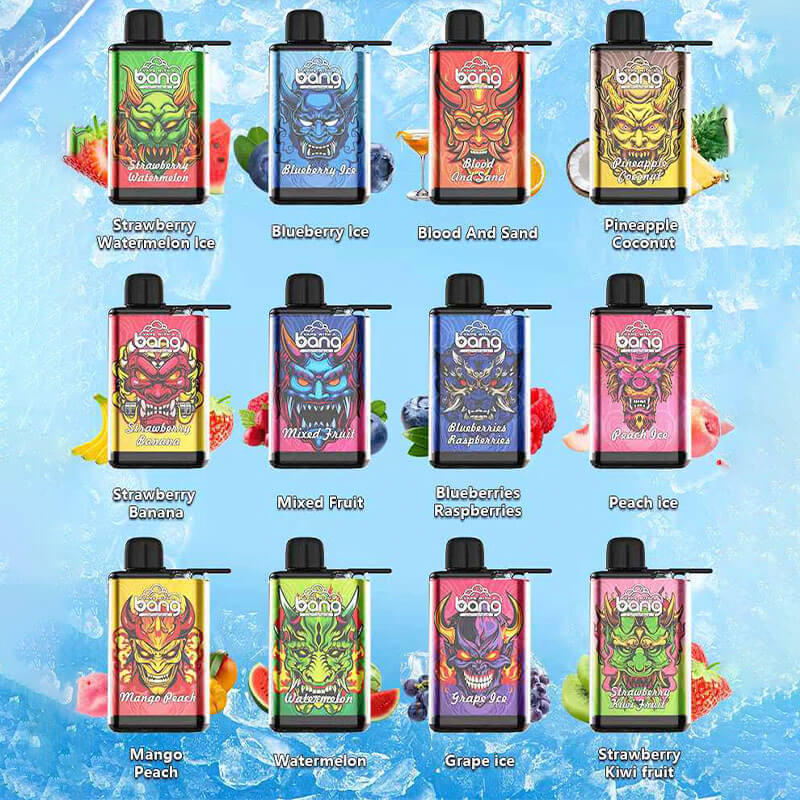 Bang 28000 Puffs Disposable Vape(0% to 5% Nicotine) - 30ml E-Liquid, 650mAh Battery 12 Flavors