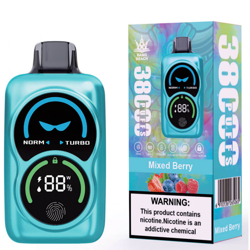 Bang Beach 38000 Puffs Disposable Vape- 38ml 850mAh E-liquid, 0%-5% Nicotine, 12 Flavors