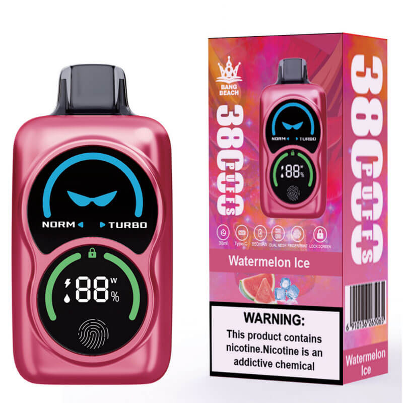 Bang Beach 38000 Puffs Disposable Vape- 38ml 850mAh E-liquid, 0%-5% Nicotine, 12 Flavors