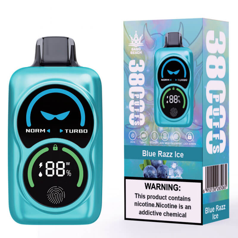 Bang Beach 38000 Puffs Disposable Vape- 38ml 850mAh E-liquid, 0%-5% Nicotine, 12 Flavors