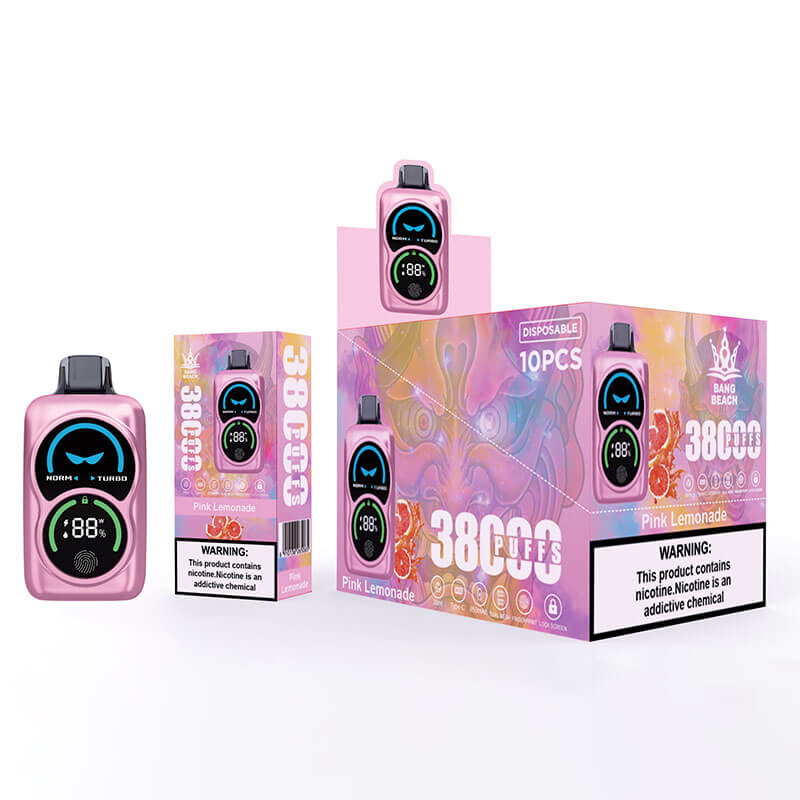 Bang Beach 38000 Puffs Disposable Vape- 38ml 850mAh E-liquid, 0%-5% Nicotine, 12 Flavors