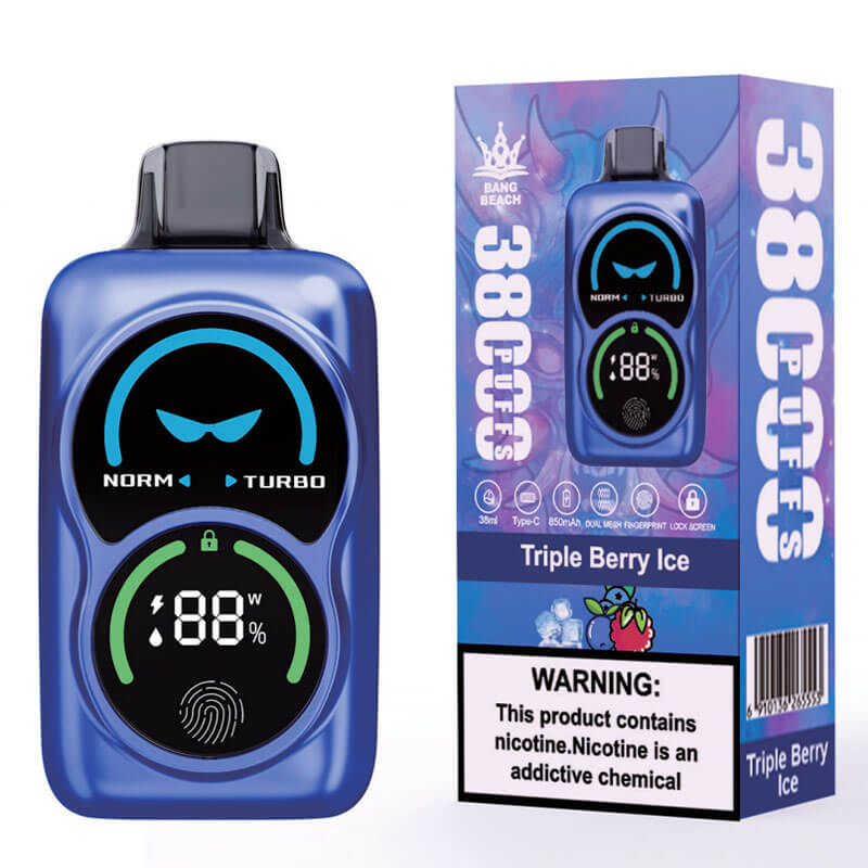 Bang Beach 38000 Puffs Disposable Vape- 38ml 850mAh E-liquid, 0%-5% Nicotine, 12 Flavors