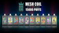 Bang King 15000 Puffs 0% 2% 3% 5% Nicotine Rechargeable Disposable Pod-650mAh Battery, 25ml E-liquid, Multiple Nicotine 20 Flavors