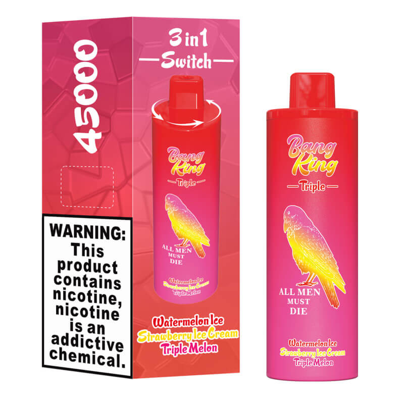 Bang King Triple 45000 Puffs 3 in 1 Disposable Vape - 3*15ml E-Liquid, 650mAh Battery 12 Flavors