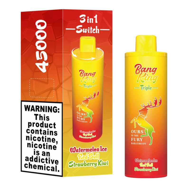 Bang King Triple 45000 Puffs 3 in 1 Disposable Vape - 3*15ml E-Liquid, 650mAh Battery 12 Flavors