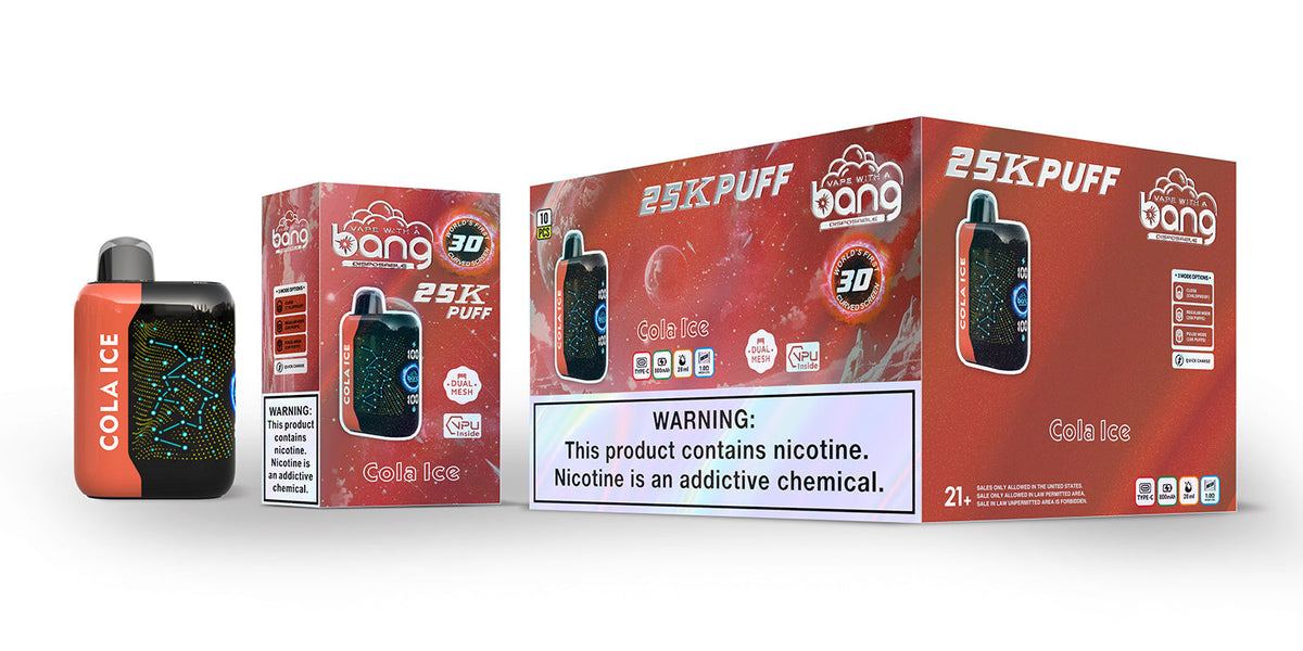 Bang Starry  25000 Puffs 25K Smart Full Screen Turn Ice Wholesale Disposable Vape Puff  Prefilled Pod-850mAh Battery, 30ml E-liquid, Multiple Nicotine 16 Flavors