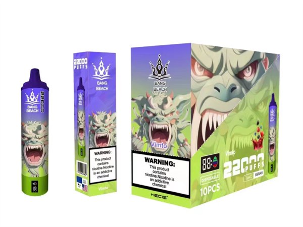 Disposable Vape Bang Beach 22000 Puffs With 850mah Battery And 36ml Liquid-850mAh Battery, 40ml E-liquid, Multiple Nicotine 12 Flavors