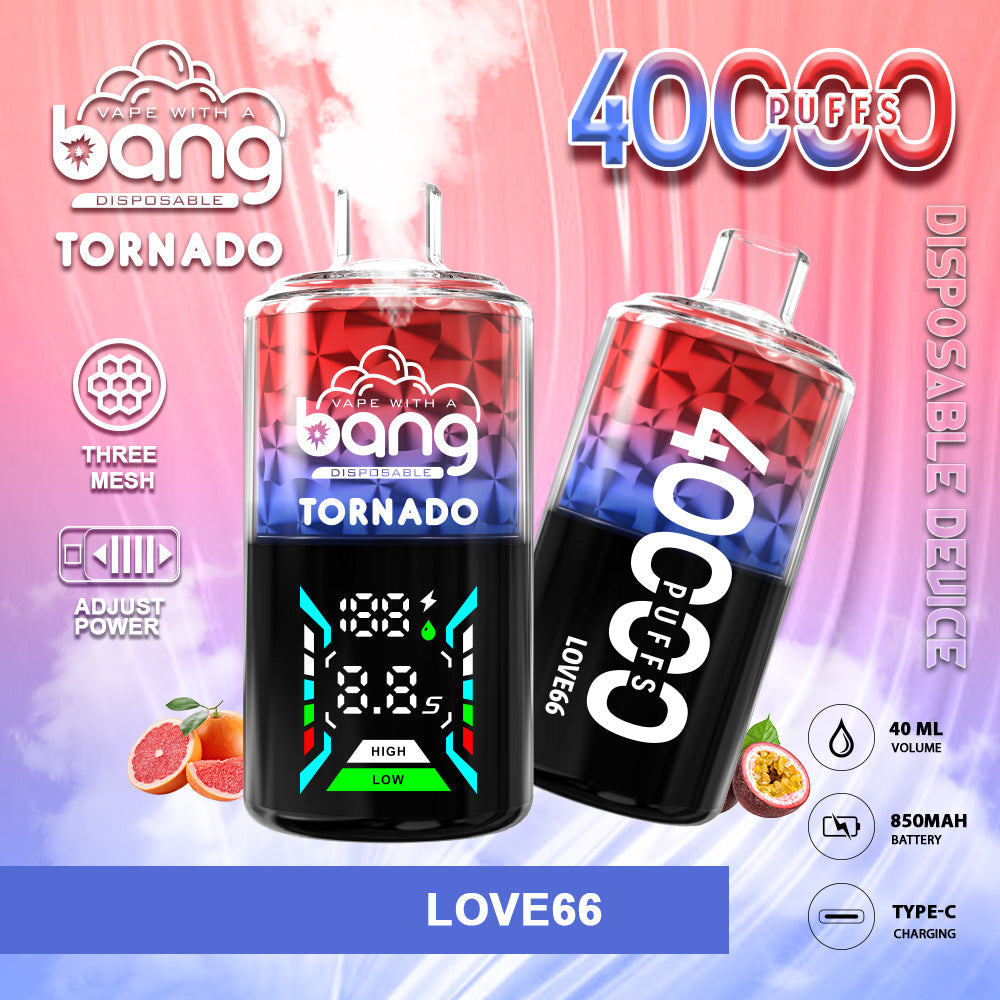 Bang 40000 Puffs 40K Pro Puffs Smart Full Screen Description Disposable Vape Pen E Cigarette 30ml 850mAh Prefilled
