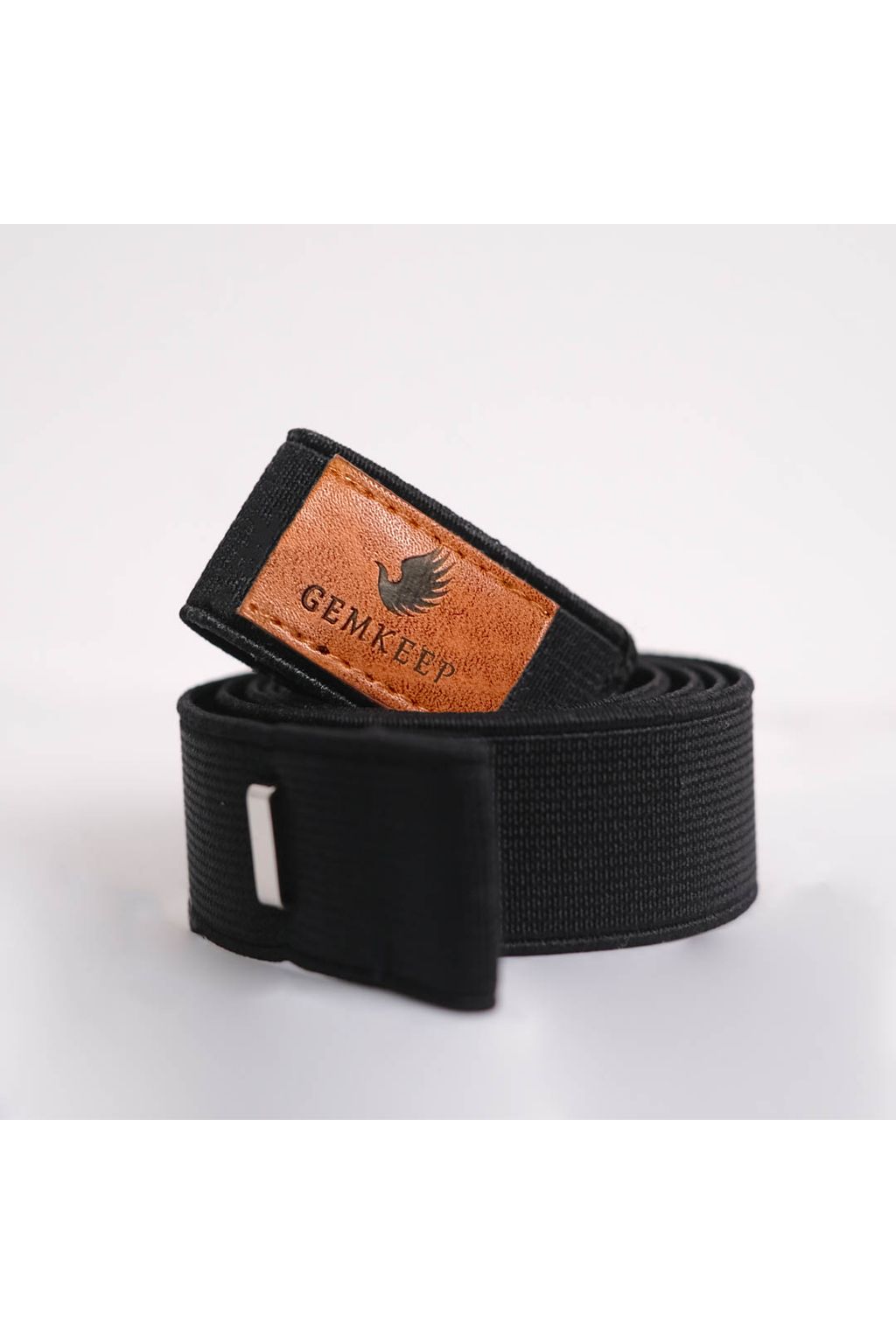 Premium Elastic Adjustable Belt – Black/White
