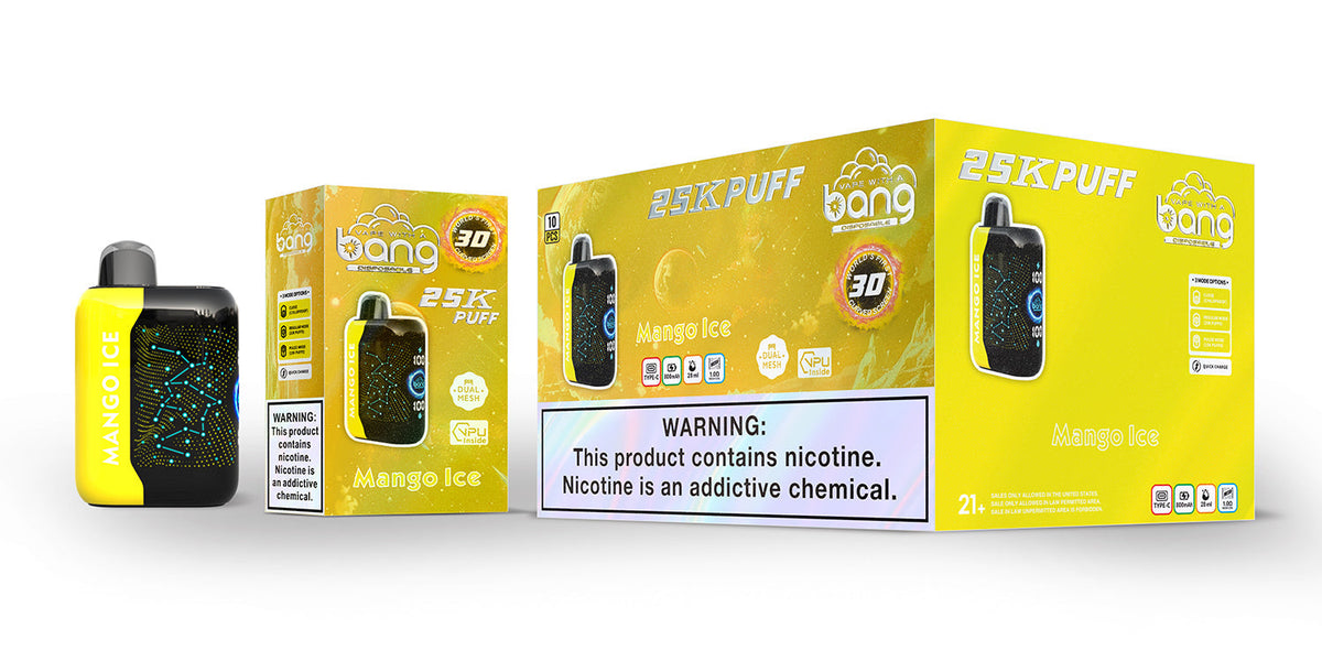 Bang Starry  25000 Puffs 25K Smart Full Screen Turn Ice Wholesale Disposable Vape Puff  Prefilled Pod-850mAh Battery, 30ml E-liquid, Multiple Nicotine 16 Flavors
