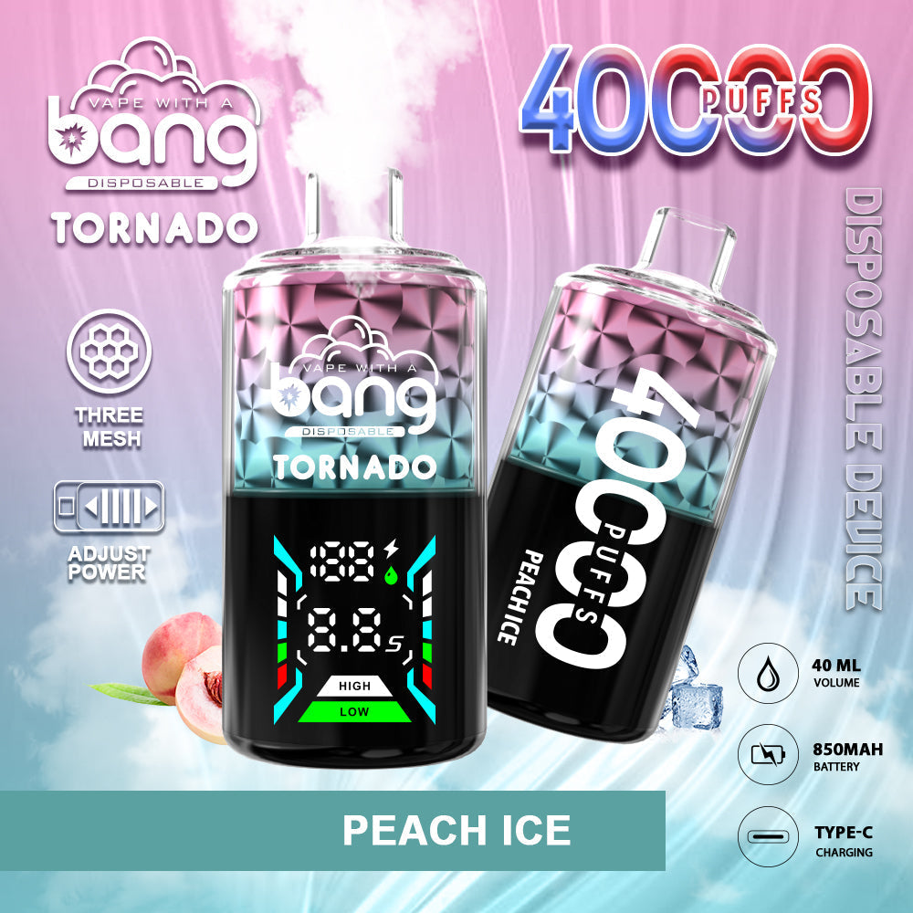 Bang 40000 Puffs 40K Pro Puffs Smart Full Screen Description Disposable Vape Pen E Cigarette 30ml 850mAh Prefilled