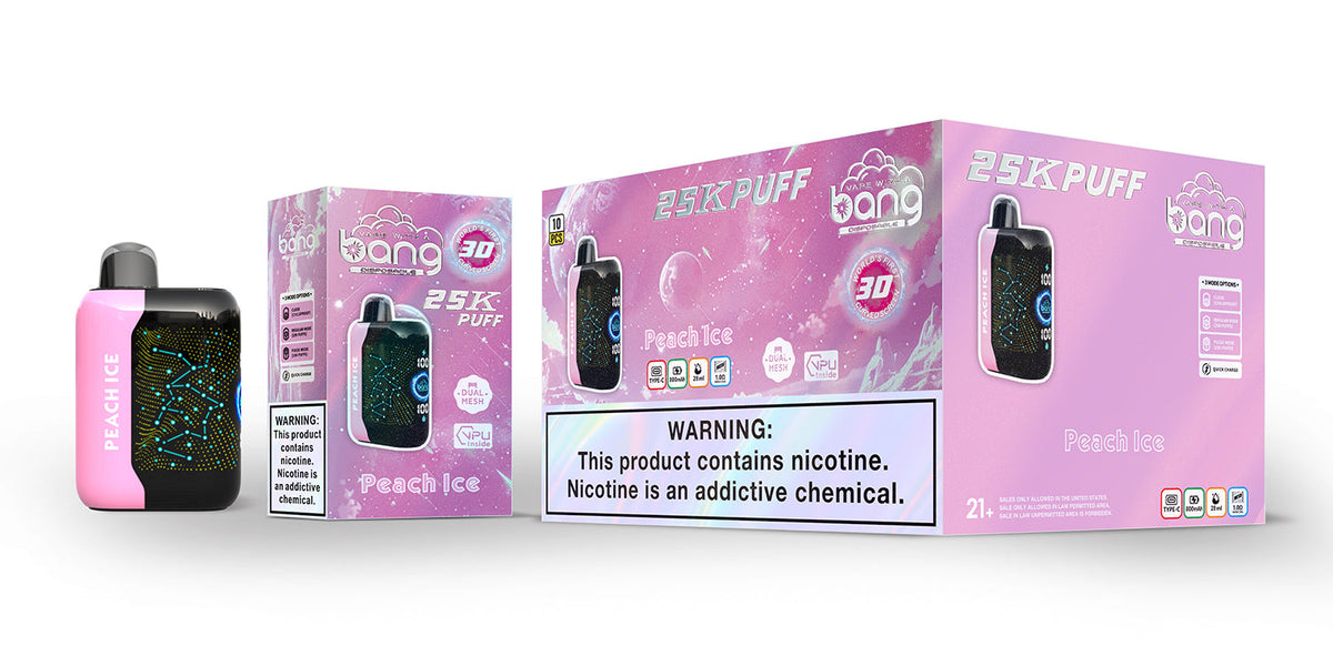 Bang Starry  25000 Puffs 25K Smart Full Screen Turn Ice Wholesale Disposable Vape Puff  Prefilled Pod-850mAh Battery, 30ml E-liquid, Multiple Nicotine 16 Flavors