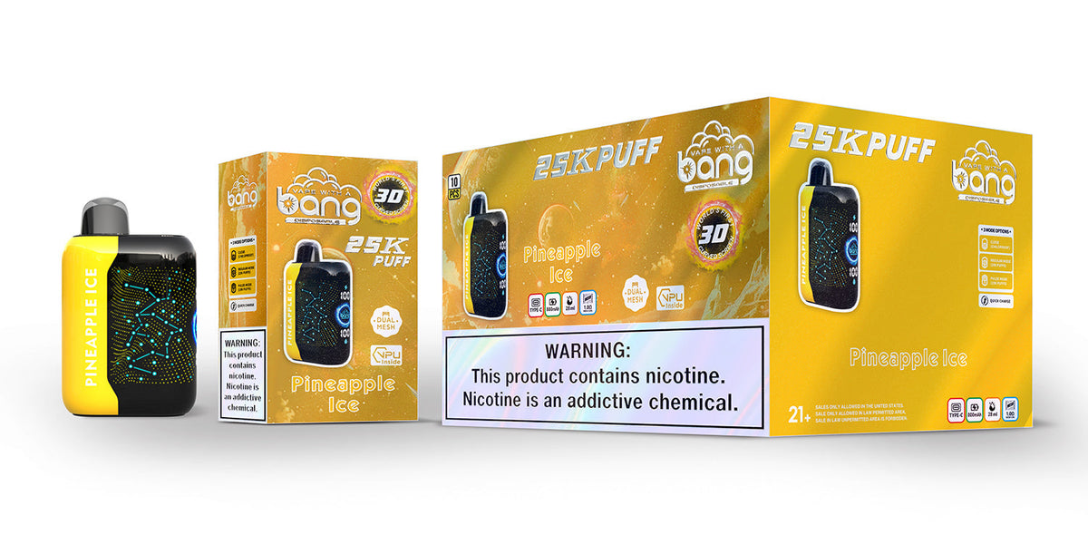 Bang Starry  25000 Puffs 25K Smart Full Screen Turn Ice Wholesale Disposable Vape Puff  Prefilled Pod-850mAh Battery, 30ml E-liquid, Multiple Nicotine 16 Flavors