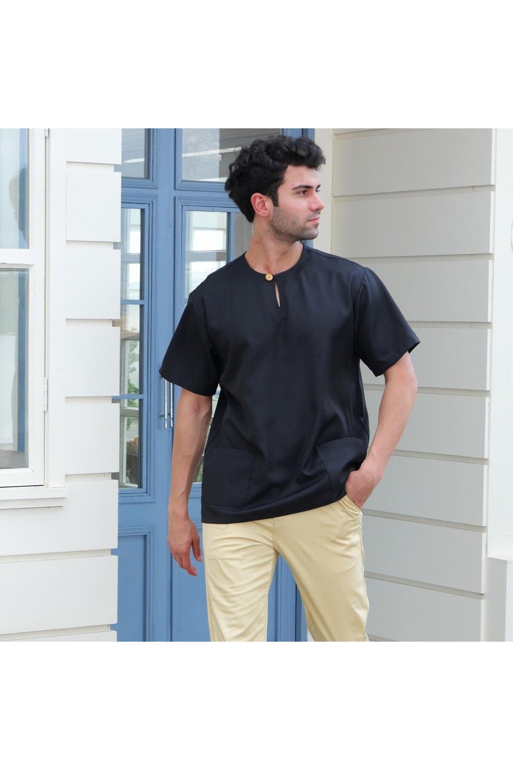 Kurta Ironless Butang – Fabrik Abloh Crepe Premium, Potongan Santai