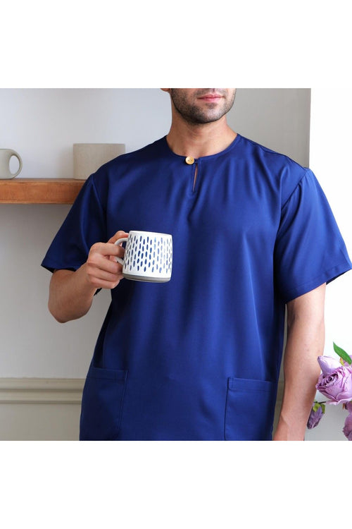 Button Ironless Kurta – Premium Abloh Crepe Fabric, Relaxed Fit