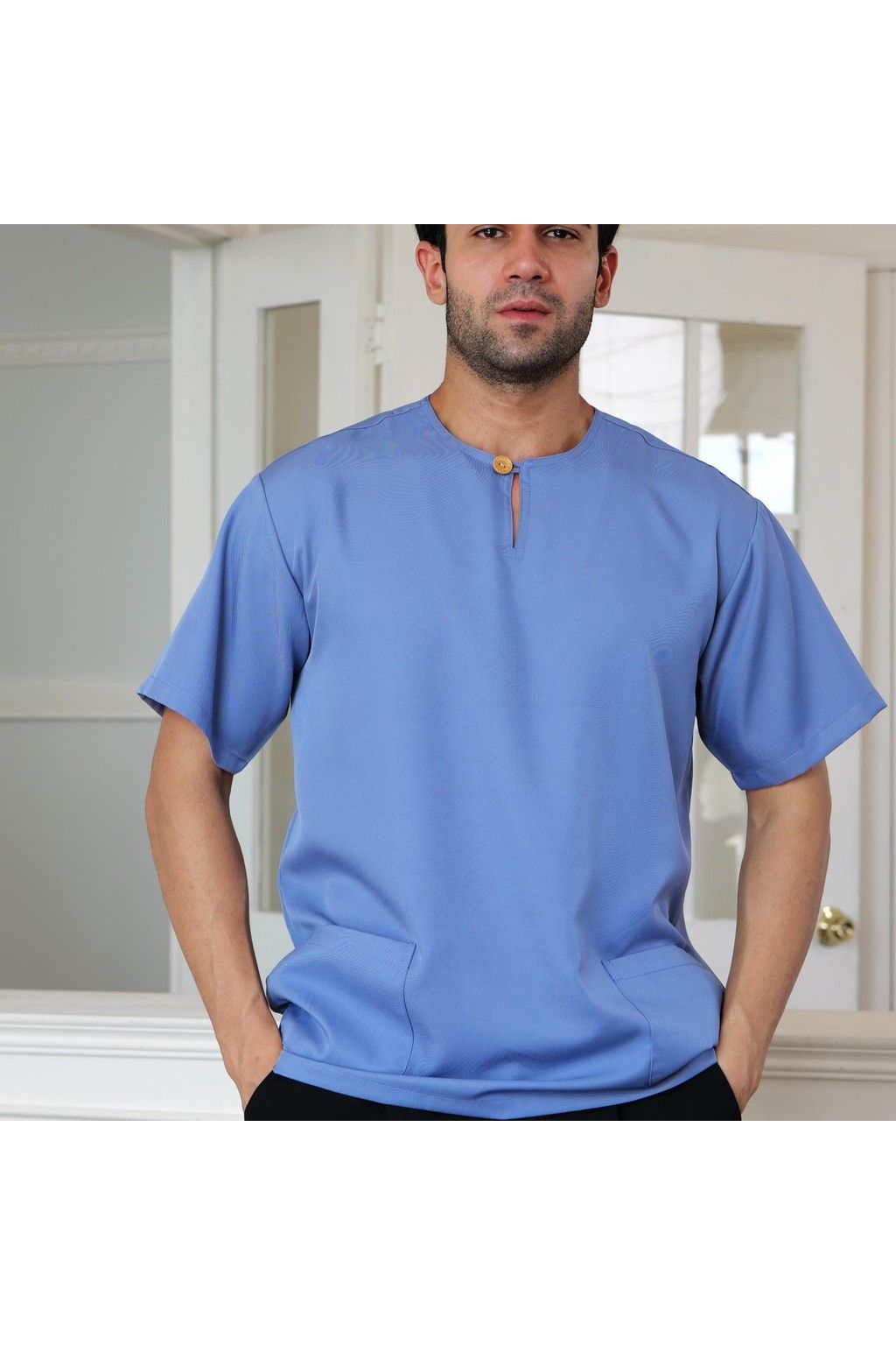Button Ironless Kurta – Premium Abloh Crepe Fabric, Relaxed Fit
