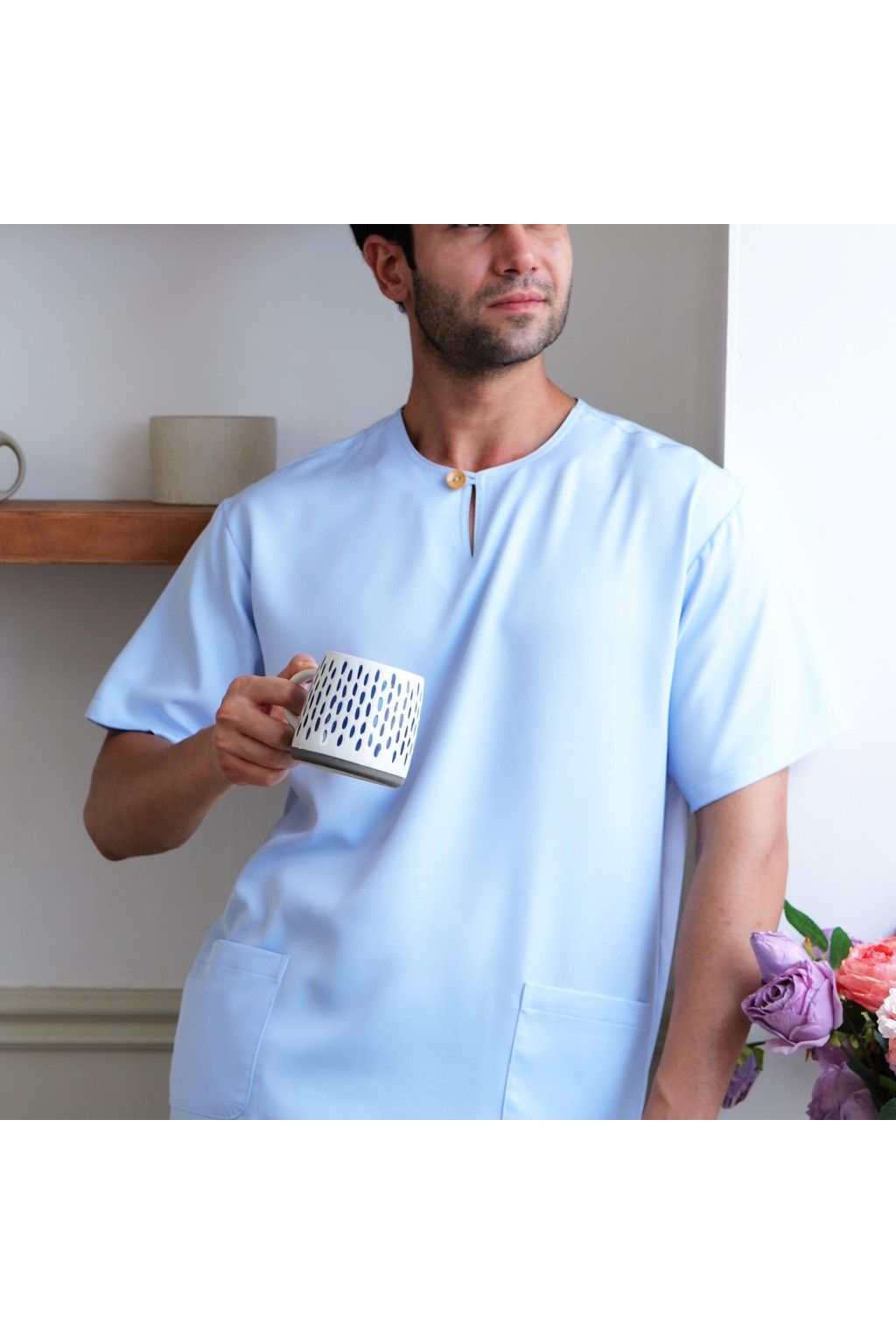 Button Ironless Kurta – Premium Abloh Crepe Fabric, Relaxed Fit