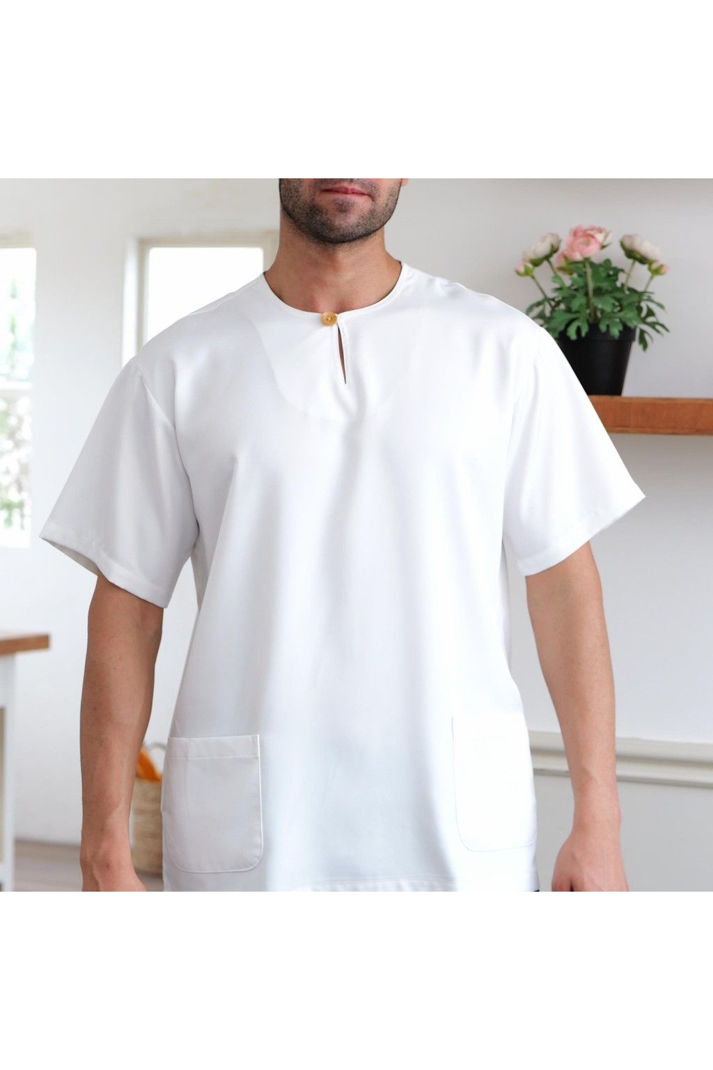 Kurta Ironless Butang – Fabrik Abloh Crepe Premium, Potongan Santai