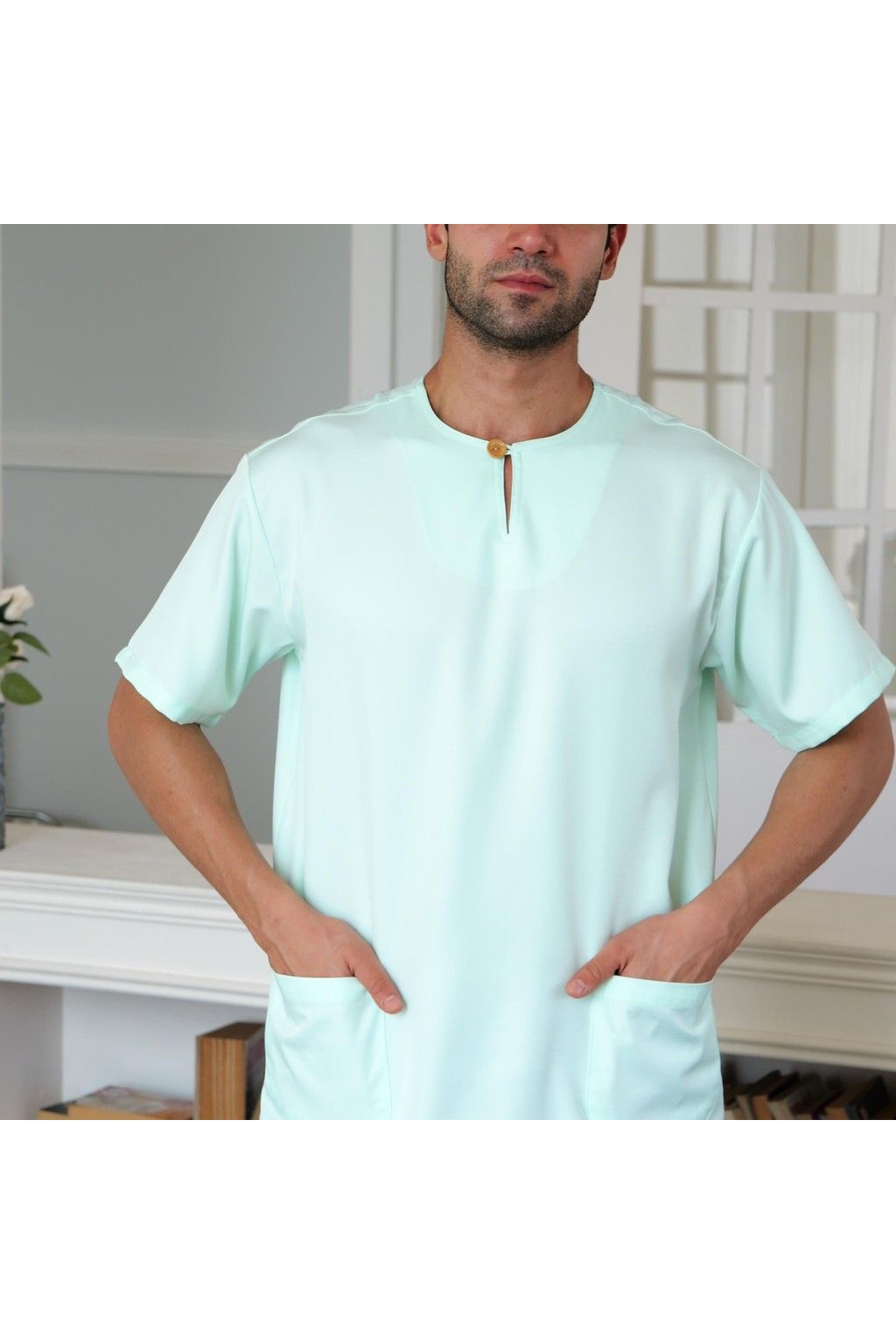 Kurta Ironless Butang – Fabrik Abloh Crepe Premium, Potongan Santai