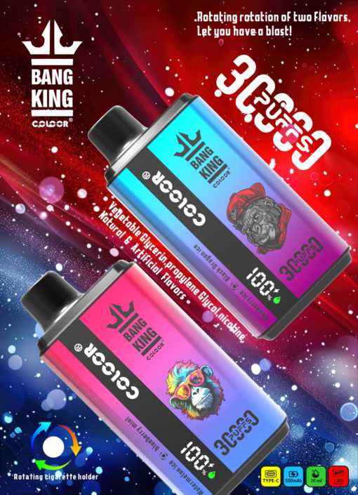 BANGBOX 30000 puffs dual flavors vape LED Display 35ml capcity Batterya 850MAH 12 Flavors