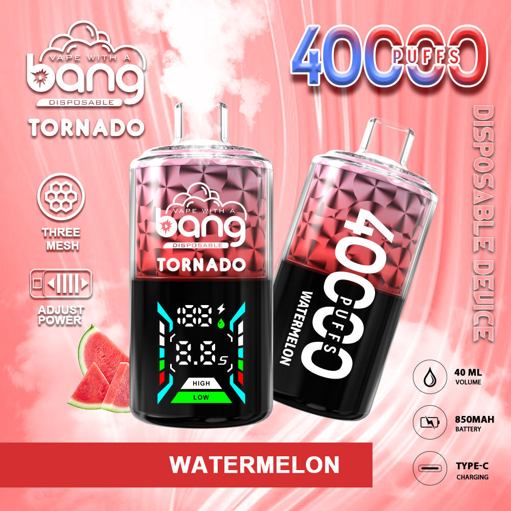 Bang 40000 Puffs 40K Pro Puffs Smart Full Screen Description Disposable Vape Pen E Cigarette 30ml 850mAh Prefilled