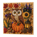 Framed Pumpkin Owl - Pearls Painting Kit DIY Diamond Painting Pearl Dot Crafts 20x20CM