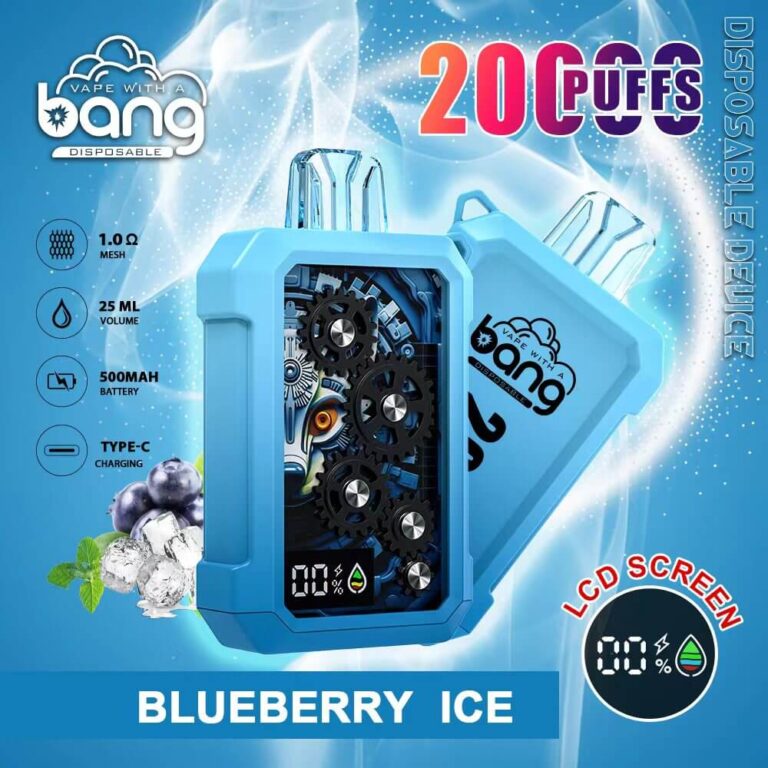 Bang King Double Crystal 20000 Puffs Vape (0% to 5% Nicotine) 20K Disposable Vape Pen E Cigarette Prefilled 25ml 650mAh 12 Flavors