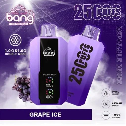 Bang 25000 Puffs Vape 25K Disposable Vape Pen E Cigarette Prefilled 30ml 650mAhDisposable Vape 12 Flavors
