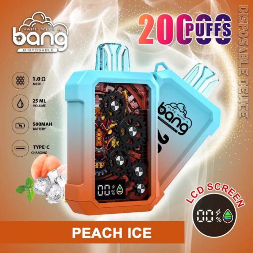 Bang King Double Crystal 20000 Puffs Vape (0% to 5% Nicotine) 20K Disposable Vape Pen E Cigarette Prefilled 25ml 650mAh 12 Flavors