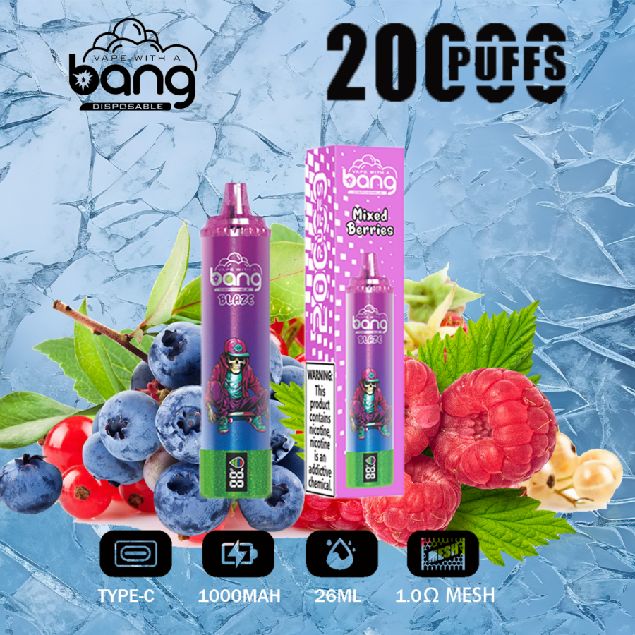 Bang King Double Crystal 20000 Puffs Vape 20K Disposable Vape Pen E Cigarette Prefilled 25ml 650mAh