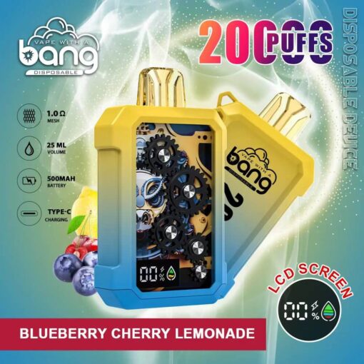 Bang King Double Crystal 20000 Puffs Vape (0% to 5% Nicotine) 20K Disposable Vape Pen E Cigarette Prefilled 25ml 650mAh 12 Flavors
