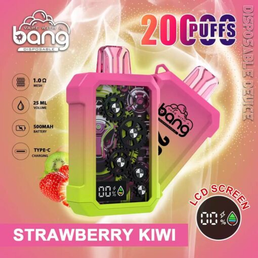 Bang King Double Crystal 20000 Puffs Vape (0% to 5% Nicotine) 20K Disposable Vape Pen E Cigarette Prefilled 25ml 650mAh 12 Flavors