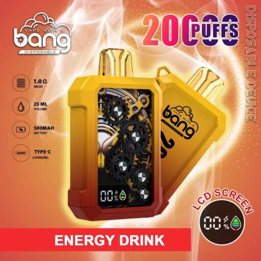 Bang King Double Crystal 20000 Puffs Vape (0% to 5% Nicotine) 20K Disposable Vape Pen E Cigarette Prefilled 25ml 650mAh 12 Flavors