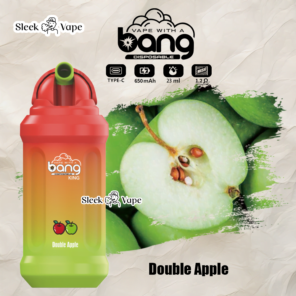 Bang King 12000 Puffs 0% 2% 3% 5% Nicotine Rechargeable Disposable Pod- 23ml E-Liquid, 850mAh Battery 20 Flavors